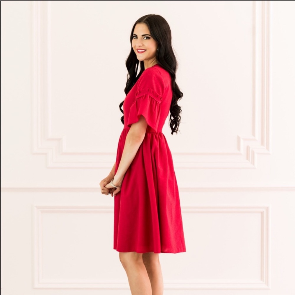 Rachel Parcell red seersucker dress